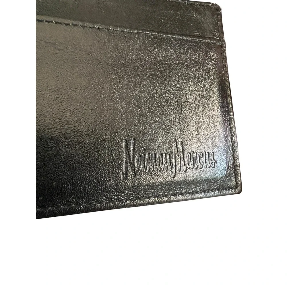Neiman Marcus Slim Card Case Business Card Case, Wallet Black 4